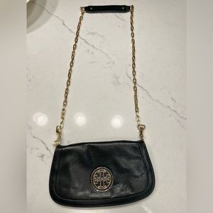 Black leather Tory Burch crossbody bag